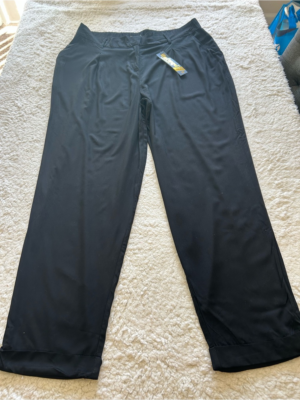 Women’s Black Active Wide-Leg Pants